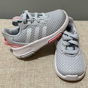 Baby Blue and Pink Toddler Girls’ Adidas Sneakers